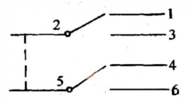 六腳雙刀雙擲開(kāi)關(guān)如何接線