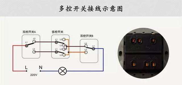 雙控開關的接線方法